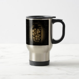 Taza De Viaje Tarro que brilla intensamente de luciérnagas con