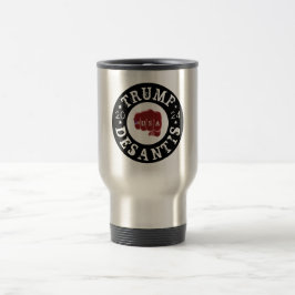 Taza De Viaje Tatuaje de puño estadounidense Trump DeSantis 2024