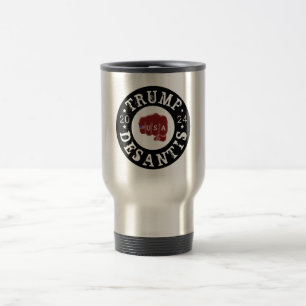 Taza De Viaje Tatuaje de puño estadounidense Trump DeSantis 2024