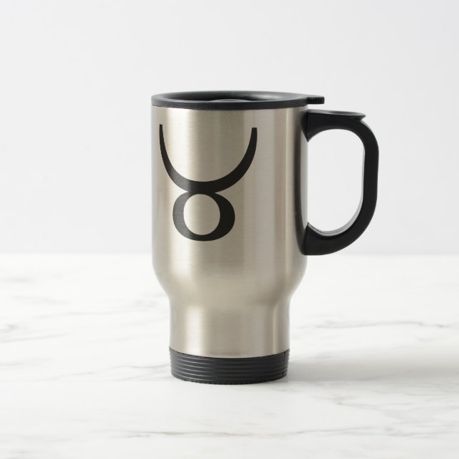TAZA DE VIAJE TAURO, RÓTULO ZODIACAL (Derecha)