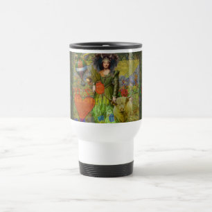 Taza De Viaje Taurus clásico retrato de mujer gótica