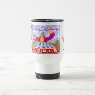 Taza De Viaje Taza afortunada del viaje del bingo del elefante