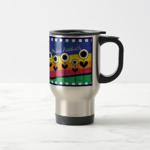 Taza De Viaje Taza artsy del viaje del auxiliar médico