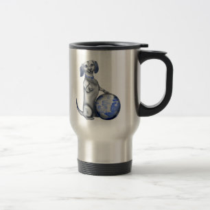 Taza De Viaje Taza azul del viaje del Dachshund del sauce