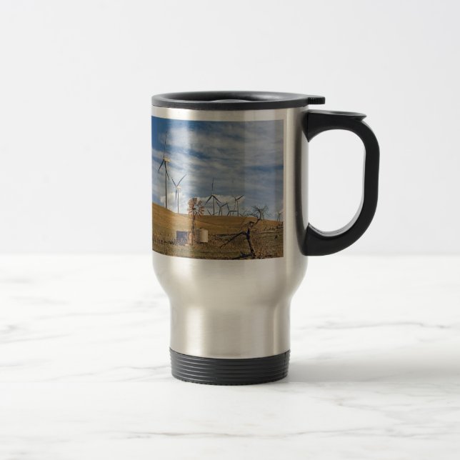 Taza De Viaje Taza azul del viaje del viento (Derecha)