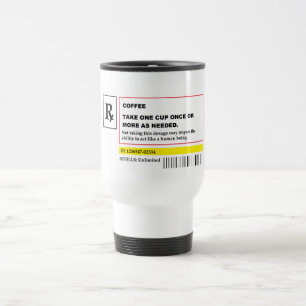 Taza De Viaje "Taza del viaje de la prescripción del café"