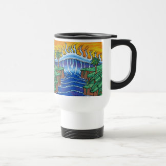 Taza De Viaje Taza del viaje del almuerzo del tsunami