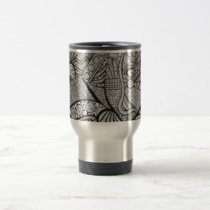 Taza De Viaje Taza del viaje del arte abstracto