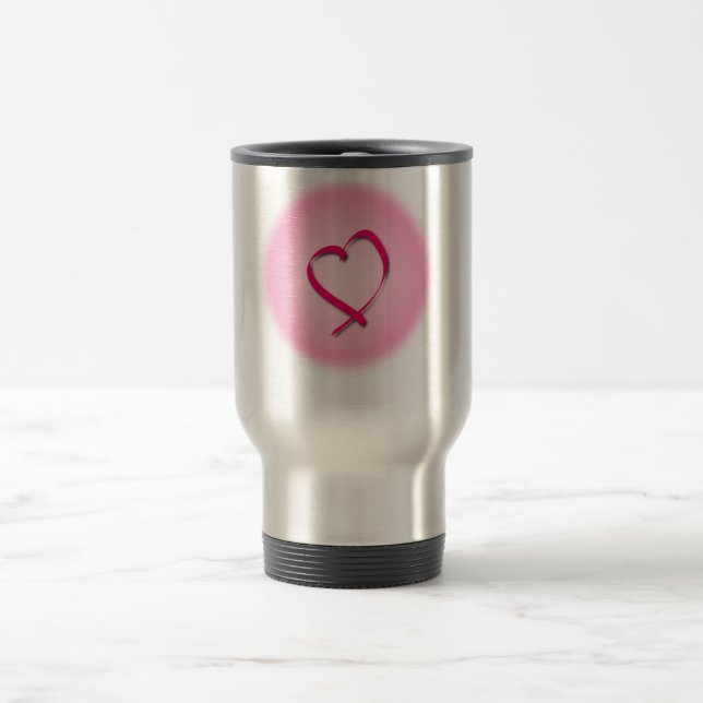 Taza De Viaje Taza del viaje del corazón del cáncer (Centro)