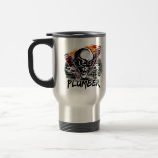 Taza De Viaje Taza del viaje del cráneo del fontanero: "El