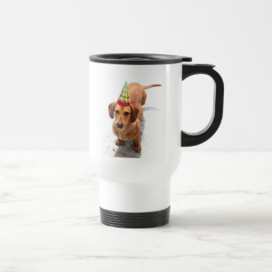 Taza De Viaje Taza del viaje del Dachshund del feliz cumpleaños