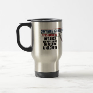 TAZA DE VIAJE TAZA DEL VIAJE DEL MACHETE DEL ZOMBI