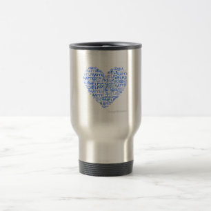 Taza De Viaje Taza del viaje del mosaico del corazón (los