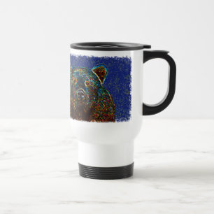 Taza De Viaje Taza del viaje del oso: Fondo estrellado