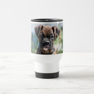 Taza De Viaje Taza del viaje del perrito del boxeador