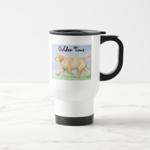 Taza De Viaje Taza del viaje del perrito del golden retriever