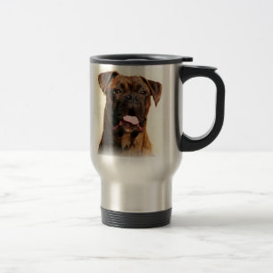Taza De Viaje Taza del viaje del perro del boxeador