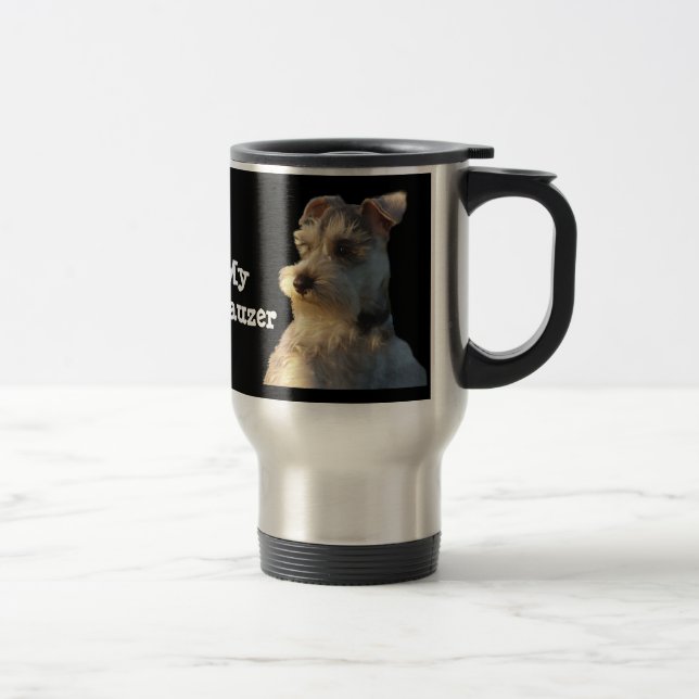 Taza De Viaje Taza del viaje del Schnauzer miniatura (Derecha)