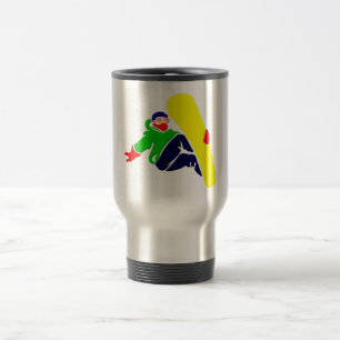 Taza De Viaje Taza del viaje del Snowboarder