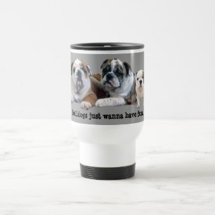 Taza De Viaje Taza del viaje del trío del bulldog