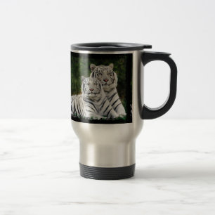 Taza De Viaje Taza del viaje del viajero del tigre del albino