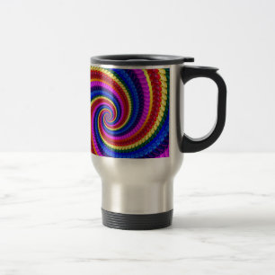 Taza De Viaje Taza del viaje - modelo del fractal del remolino