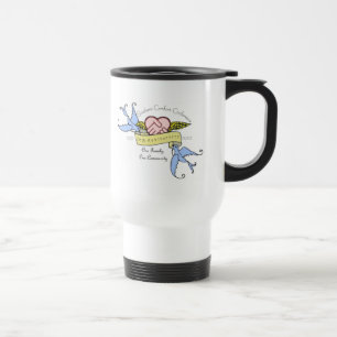 Taza De Viaje Taza del viaje - pastel del diseño del aniversari