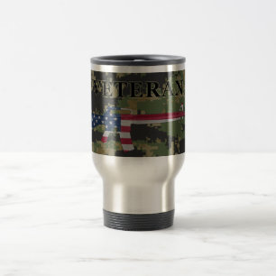 Taza De Viaje Taza Digital del viaje del veterano M16
