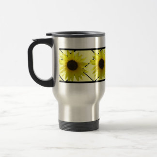 Taza De Viaje Taza entrecruzada del viaje del girasol