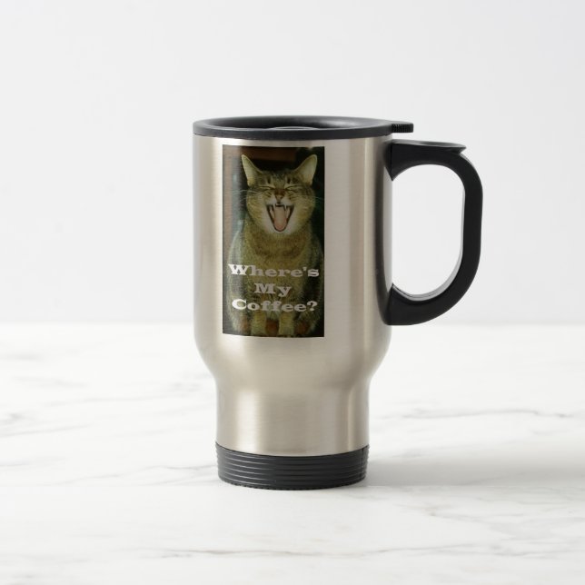 Taza De Viaje Taza gorda divertida del viaje del gato (Derecha)