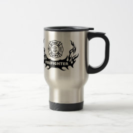 Taza De Viaje Taza gráfica del viaje del tatuaje del bombero