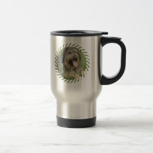Taza De Viaje Taza inoxidable del viaje del perro barbudo del