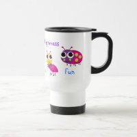 Taza linda del viaje del insecto