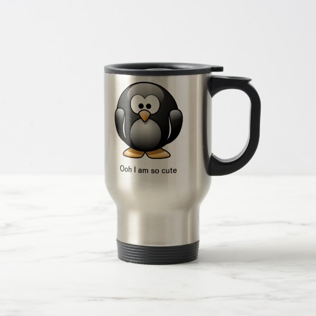 Taza De Viaje Taza linda del viaje del pingüino (Derecha)