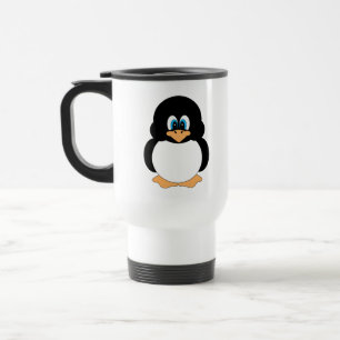 Taza De Viaje Taza linda del viaje del pingüino del dibujo