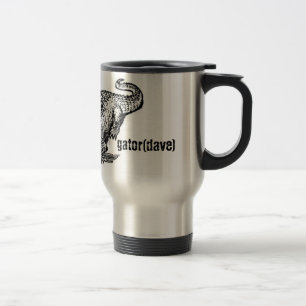 Taza De Viaje taza negra del viaje del cocodrilo