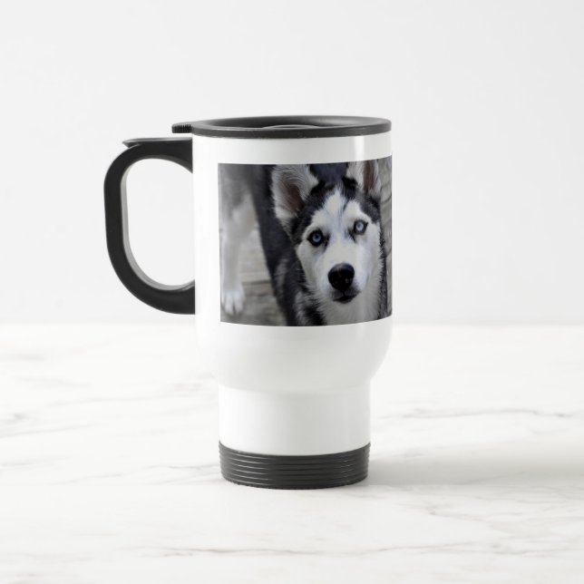 Taza De Viaje Taza plástica del viaje del perrito fornido (Izquierda)