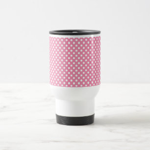 Taza De Viaje Taza retra del viaje del lunar rosado