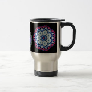 Taza De Viaje taza rosada fresca del viaje del caleidoscopio del