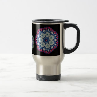 Taza De Viaje taza rosada fresca del viaje del caleidoscopio del