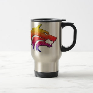 Taza De Viaje Taza tribal del viaje del lobo