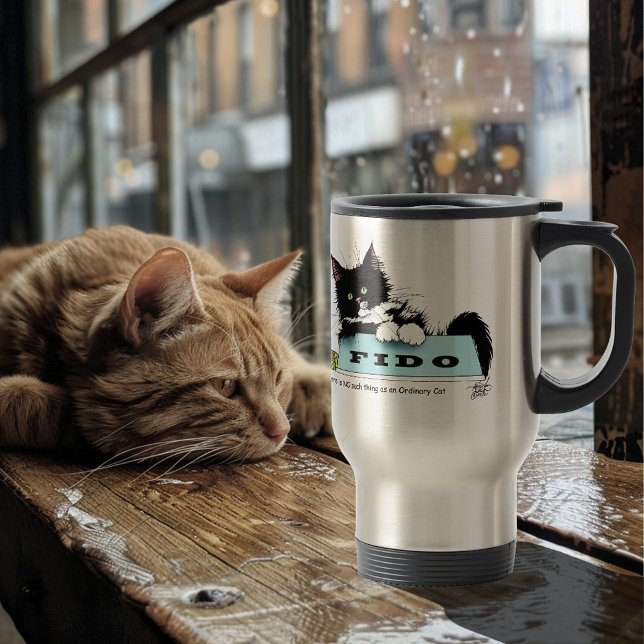 Taza De Viaje Tazón de perro gatito de Tuxedo (Subido por el creador)