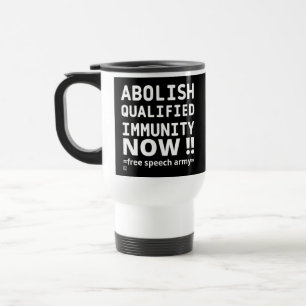 Taza De Viaje tazón para viajes de café "ABOLISH Q.I."