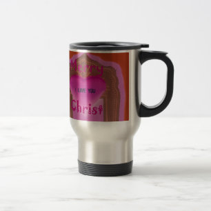 Taza De Viaje Te amo, corazón de Navidad.