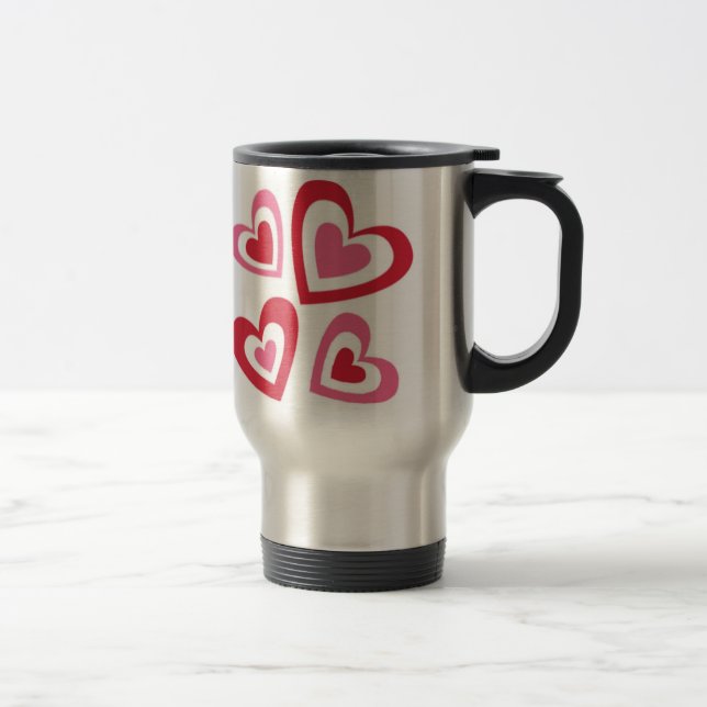 TAZA DE VIAJE TE AMO CORAZONES (Derecha)