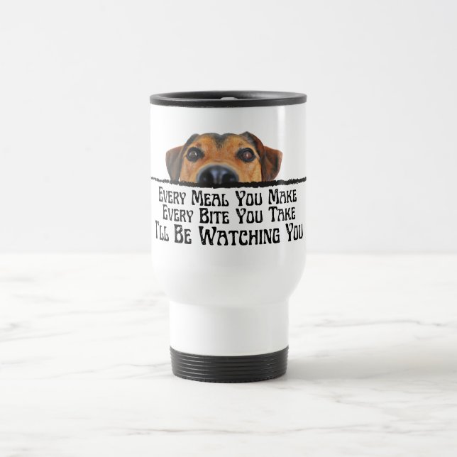 Taza De Viaje Te estaré vigilando el divertido Tumbler de Perro (Centro)