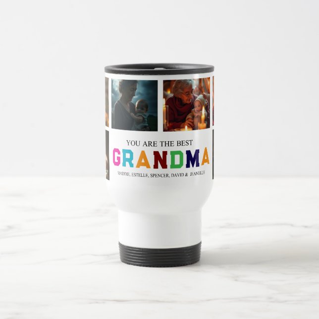Taza De Viaje Te queremos abuela Personalizado 6-Foto (Centro)