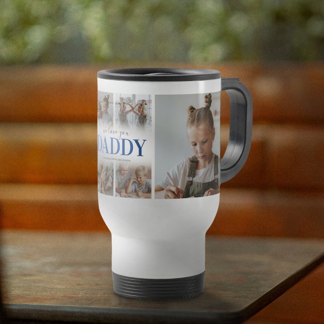 Taza De Viaje Te Queremos Papá Foto Personalizada (Subido por el creador)