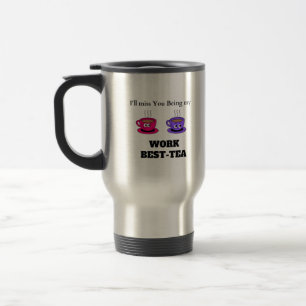 Taza De Viaje Te voy a extrañar ser mi trabajo mejor cucharilla 