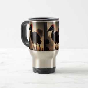 Taza De Viaje "Techno-Feathers: The Futuristic Emu Robot"